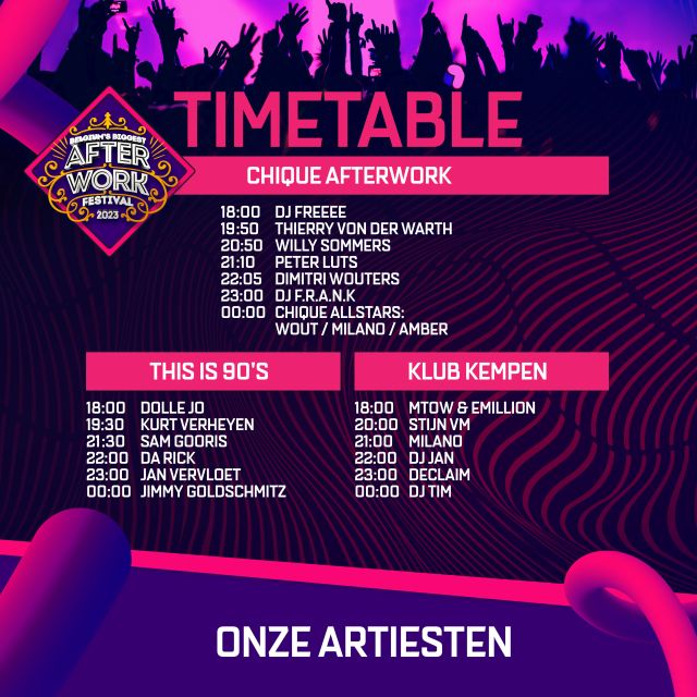 De timetable